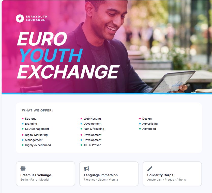 EuroYouth Exchange — Agency Flyer Application on Umbraco