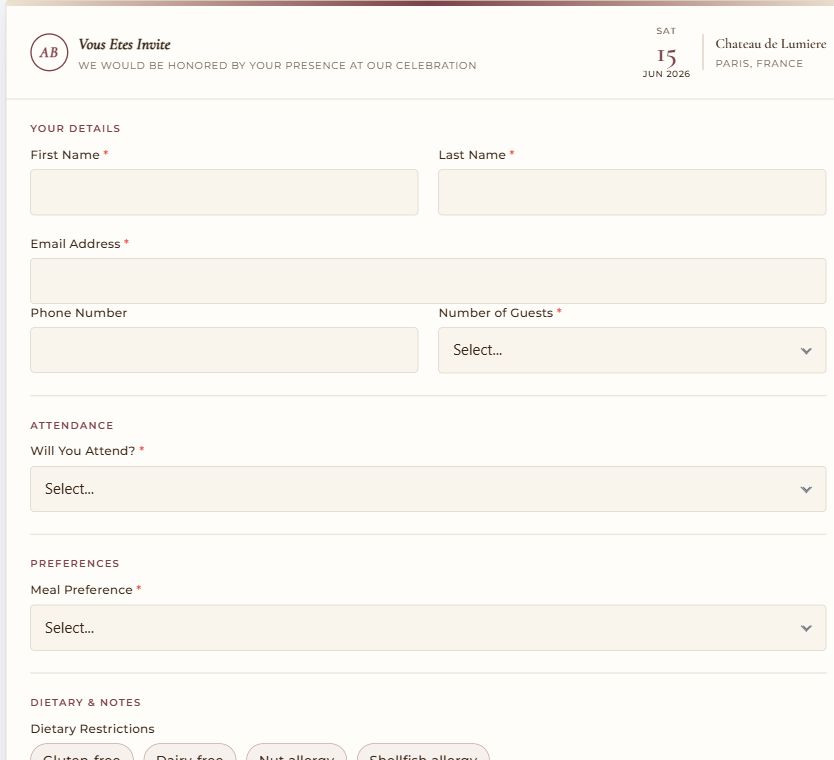 Vous Etes Invite on Umbraco