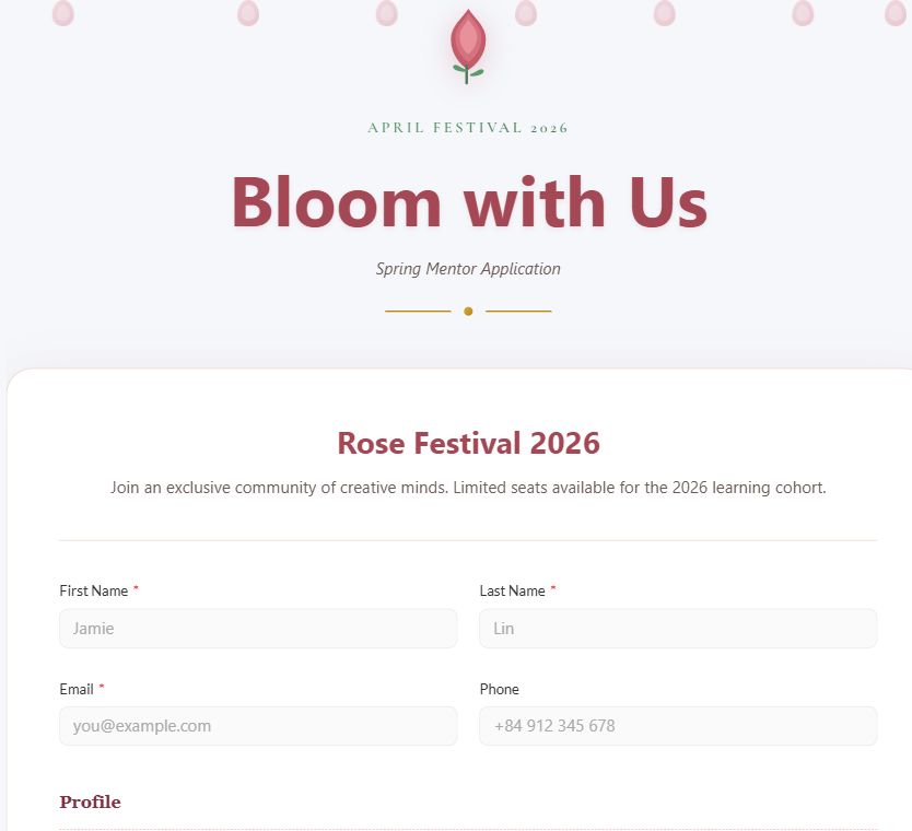 Rose Festival 2026 on Umbraco
