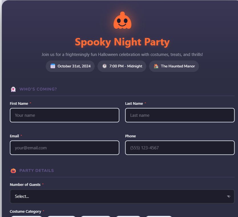Spooky Night Party on Umbraco