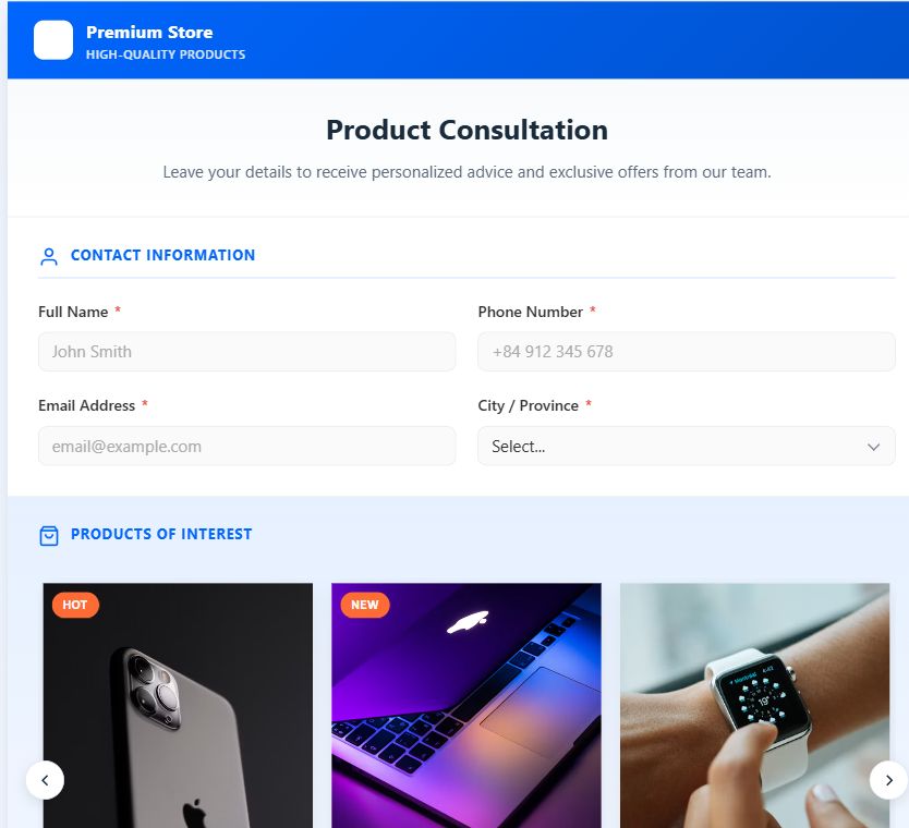 Product Consultation on Umbraco