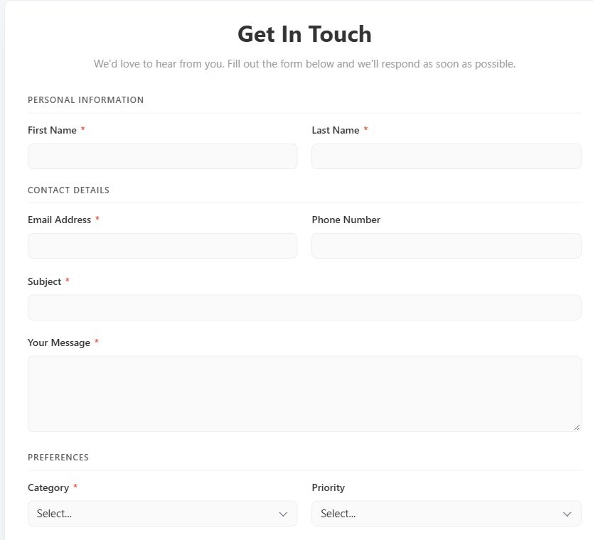 Get In Touch on Umbraco