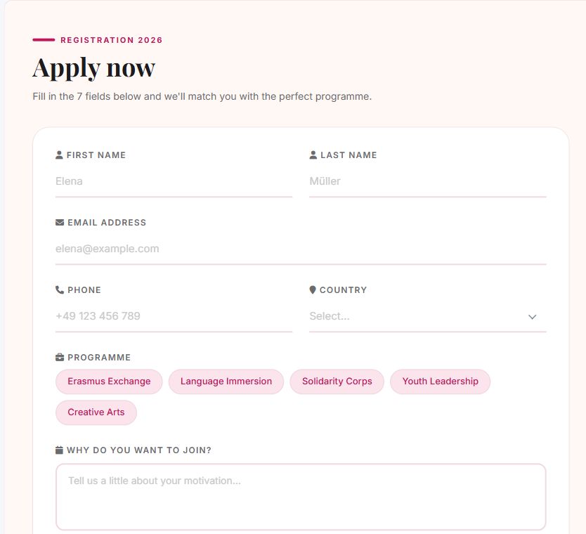 EuroYouth 2026 — Registration on Umbraco