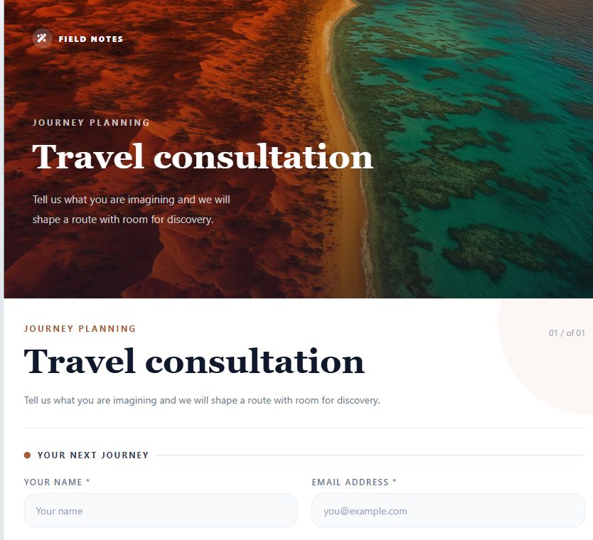 Travel Consultation on Umbraco