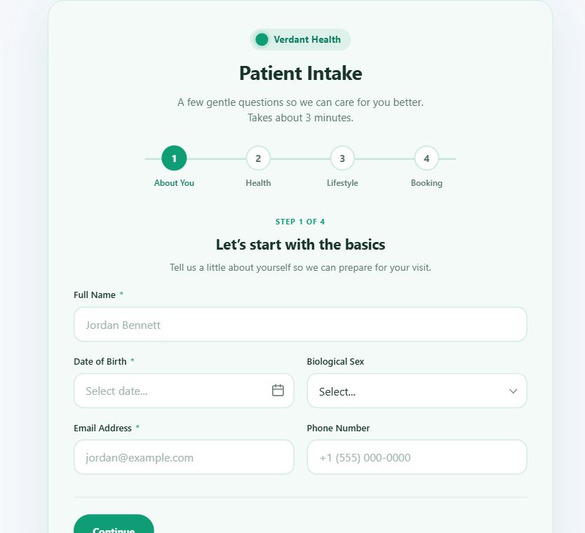 Wellness & Patient Intake on Umbraco