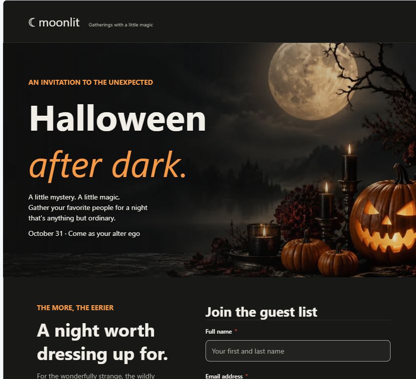 Halloween After Dark on Umbraco
